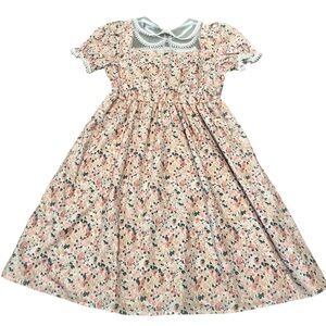 Scarlett Darkness floral dress with lace neck